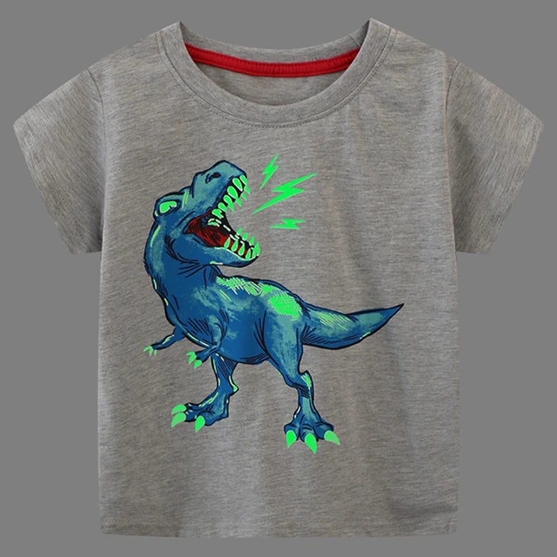 Justin Luminous Dinosaur Animal Cotton Casual Tops - GuGuTon baby store - Baby Fashion - Toddlers Outfits - Babies Outfits - Toddler Clothes - Kids Clothing - Newborn Clothes - Newborn Wear - Kids Wear - Trending Clothes - Trending Outfits - Fall Fashion - Winter Fashion - Girls Clothes - Boys Clothes - Babies Wear - Kids Accessories - KidsWear - Summer Clothes - Summer Fashion - Summer Trend - Falls Sweaters - Tops - Bottom - Jeans - Blouse - Dresses - Newborn Dresses - Toys