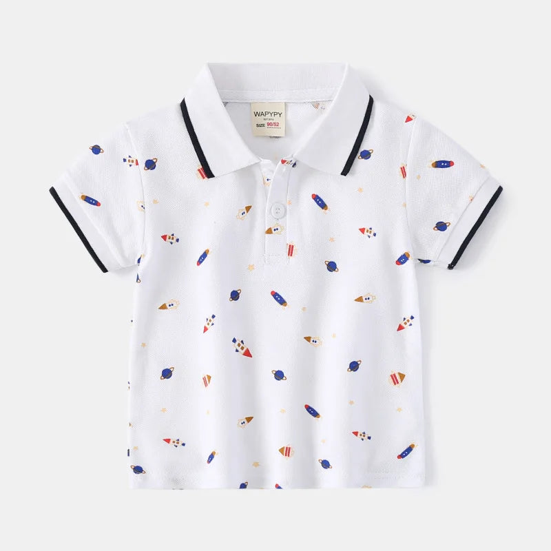 Paolo Turn-down Collar Short Sleeve T-shirt