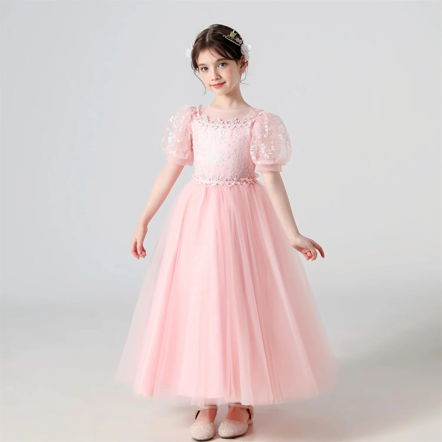 Baby Girls Party Dresses Elegant Kids Wedding Prom Gown Flower