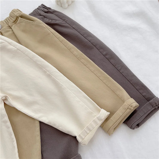 Carlos Old Children Harem Pants Summer Loose Solid Color