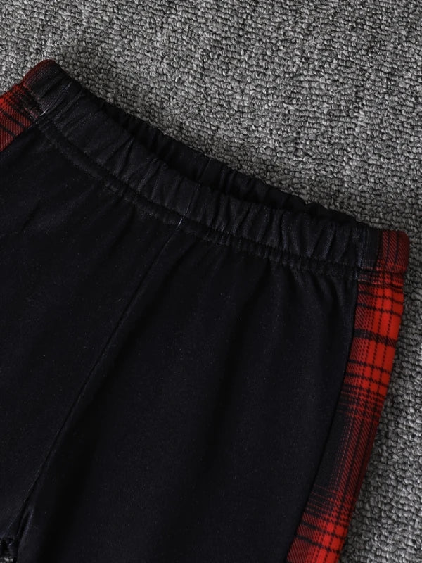 Plaid Fleece Lined Two-Piece for Boys