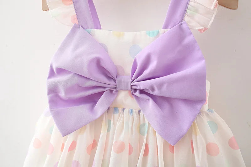 Baby And Girls' Dress Summer New Colorful Spot Girls' Dress