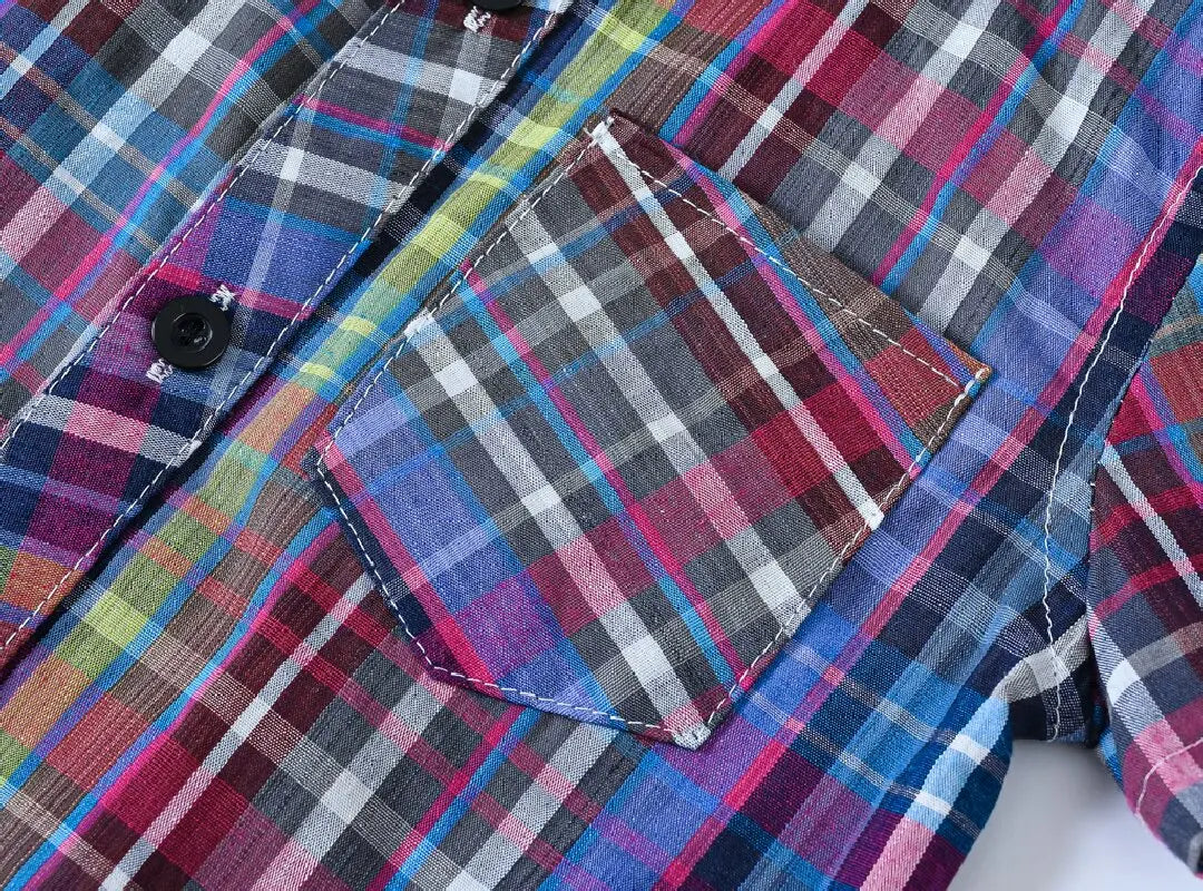 Ivan Children's Clothing Boy Plaid Shirt