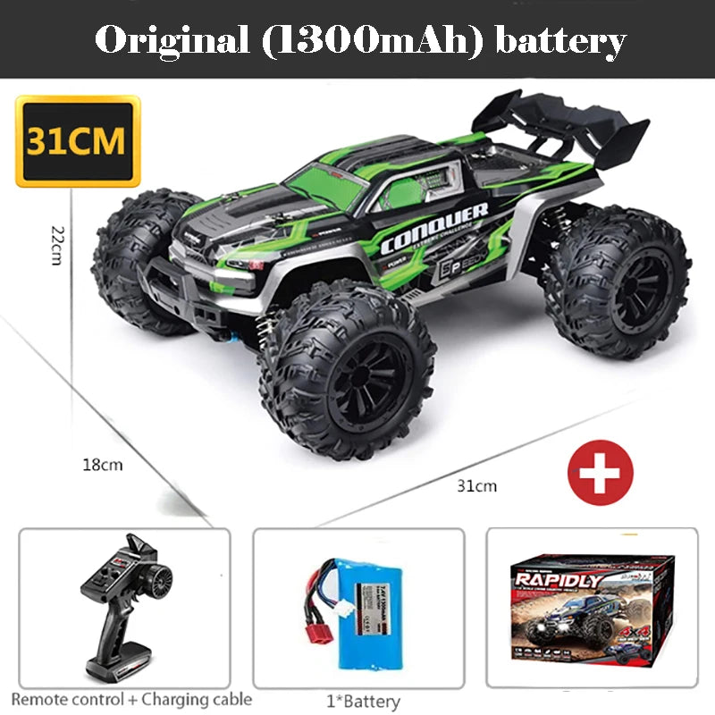 16103 Fast Rc Cars 50km/h 1/16 Off Road 4WD with LED Headlights,2.4G Waterproof Remote Control Monster Truck for Adults and Kids
