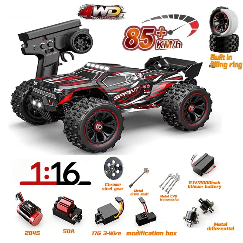 MJX Hyper TS 9522 Pro RC Car Brushless 4WD High-Speed 85km/h Remote Control Off-Road Truck with Big Wheels Easy Control Vehicle