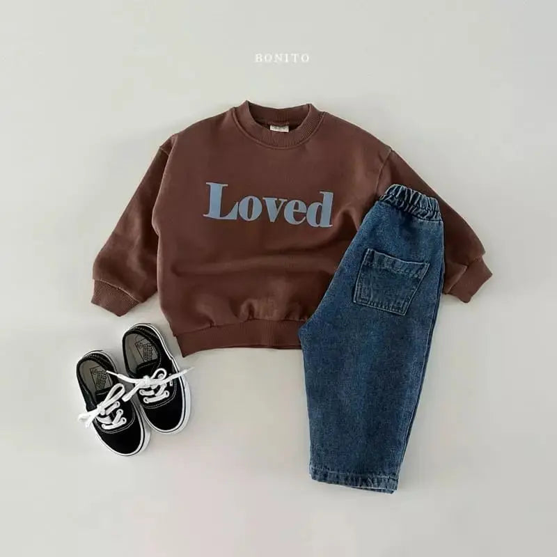 Maddox Long Sleeve Sweatshirt Boys Girls Cotton Loose Pullover