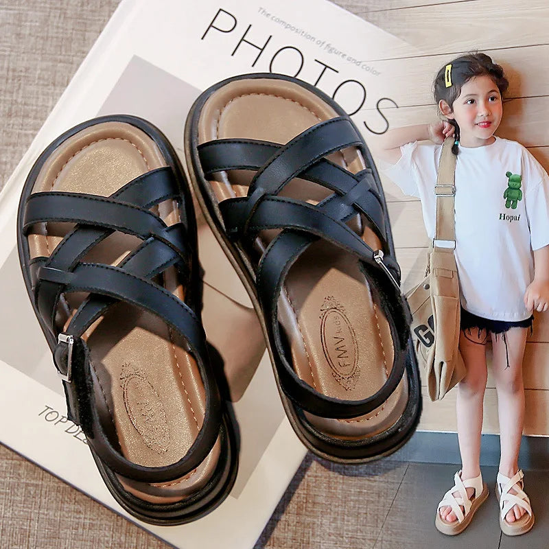 Girl's Shoes Children's Roman Sandals 2026 New Summer Sports Little Girl Sandals Soft Sole3595