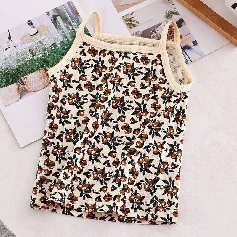 Diana Light Suspenders Summer Sleeveless Top
