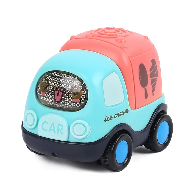 Baby Car Toys for 6 12 Months Friction Car Infant Soft Rubber Inertial Push and Go