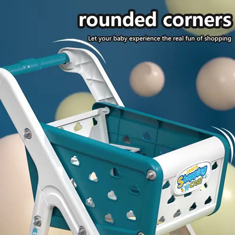 Kids Simulation Shopping Cart Toy Pretend Play Supermarket