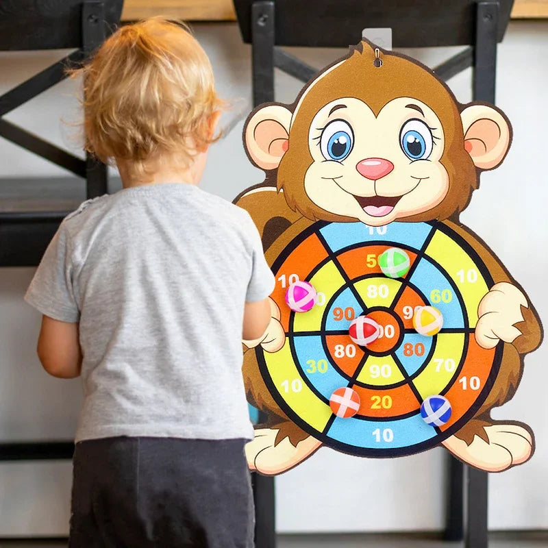 Educational Games Dart Board Baby Toy Stickey Ball Dart Montessori Games