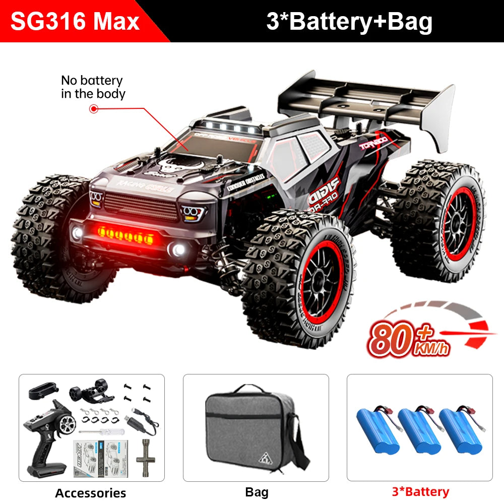 SG116 MAX 1:16 High Speed Drift Racing Car 80KM/H Brushless Motor 4WD