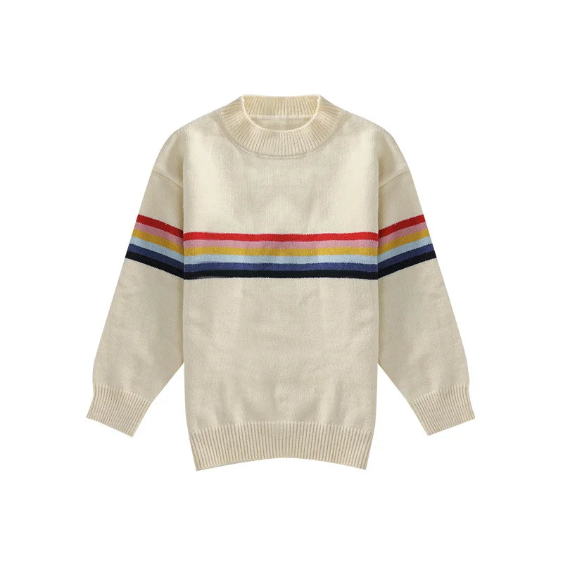 Mike Pullover Multi-colored Striped Sweater - GuGuTon baby store - Baby Fashion - Toddlers Outfits - Babies Outfits - Toddler Clothes - Kids Clothing - Newborn Clothes - Newborn Wear - Kids Wear - Trending Clothes - Trending Outfits - Fall Fashion - Winter Fashion - Girls Clothes - Boys Clothes - Babies Wear - Kids Accessories - KidsWear - Summer Clothes - Summer Fashion - Summer Trend - Falls Sweaters - Tops - Bottom - Jeans - Blouse - Dresses - Newborn Dresses - Toys