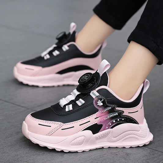 Autumn Winter Kids Anti-Skid Leather Sneakers