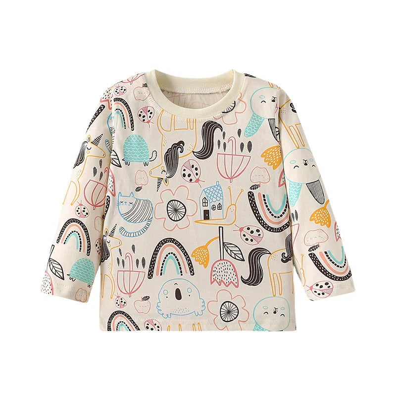 Alice Unicorn Long Sleeve Girls Tops
