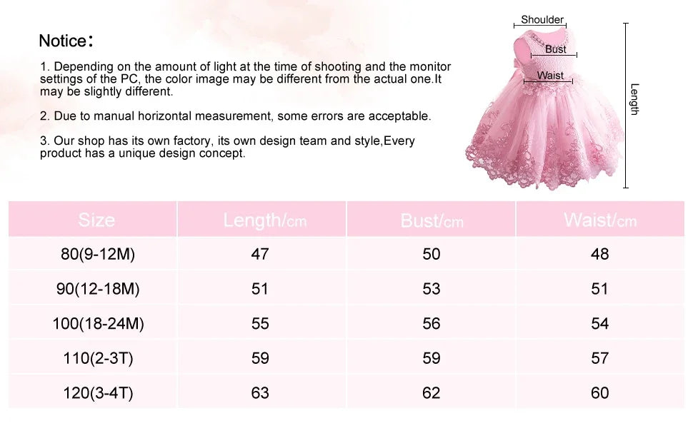 Baby Girl Clothes Wedding Dress for Baptismal Ceremony White Dress