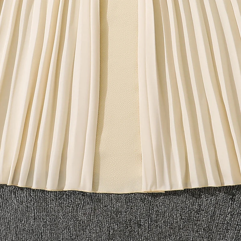 Kaia Beige Sleeveless A-Line Dress for Girls 8-12 Years