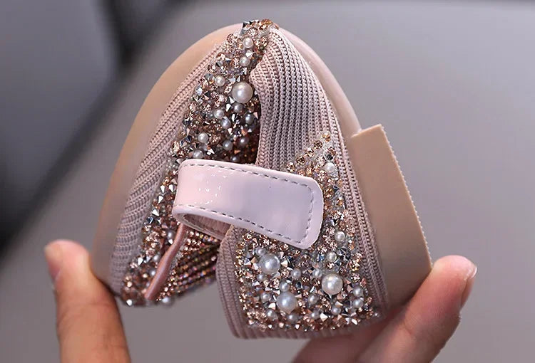 Sandals Toddler Girl Childrens Shoes Pearl Rhinestones Shining Kids Shoes