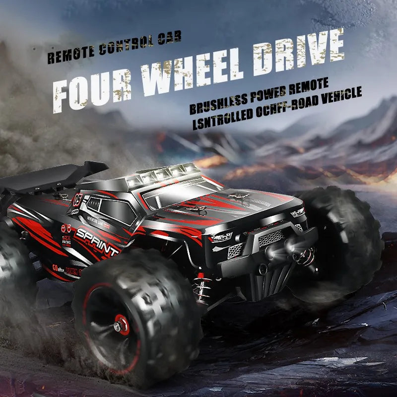 1:16 85KM/H Or 50KM/H 4WD RC Car With LED Remote Control Cars High Speed Drift Monster 4x4 Truck for Kids vs Wltoys 124017 Toys