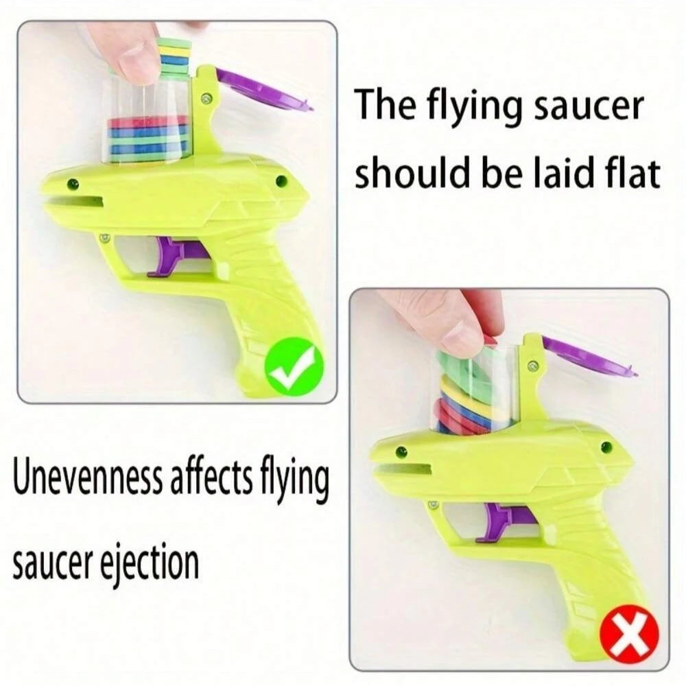 1pc Foam Disc Launcher Flying Disc Handheld Shooter Indoor