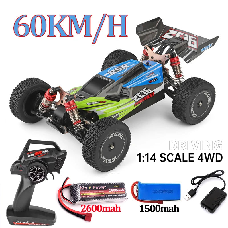WLtoys 144016 144001 144010 4WD RC Car 2.4G 35/60/75KM/H High Speed Racing Car Off-Road Drift Remote Control Vehicle Toys Gift