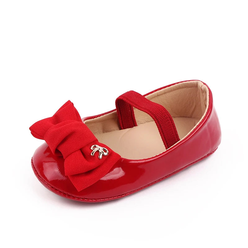 Baby Girl Shoes Cute Bowknot Toe-covered Soft PU Mary Jane Shoes Anti-slip Sole Spring Summer Sandal for 0-6-12m Baby Girl 2023