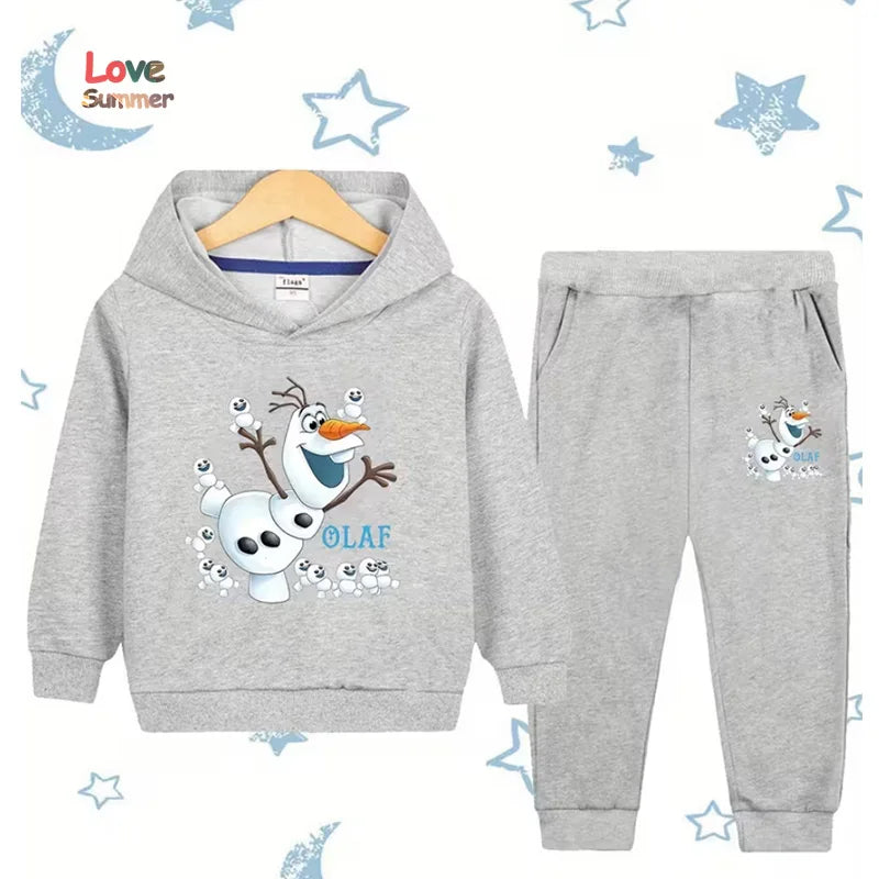 Frozen Olaf Hoodie Sweatpants Set Children Pullover Pants