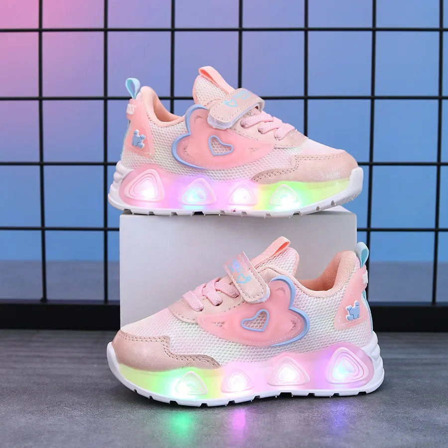 Sarah Heart LED Sneakers for Kids Ages 1-8