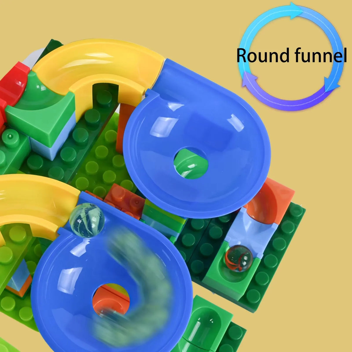 Children'S Building Block Toys Assembled With Ball Bearings, Versatile Slide For Boys