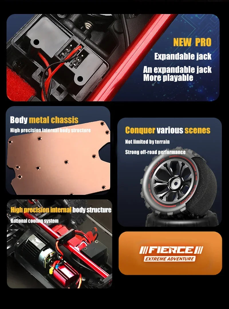 Professional Racing Car 85 Km/h 4WD Brushless Remote Control