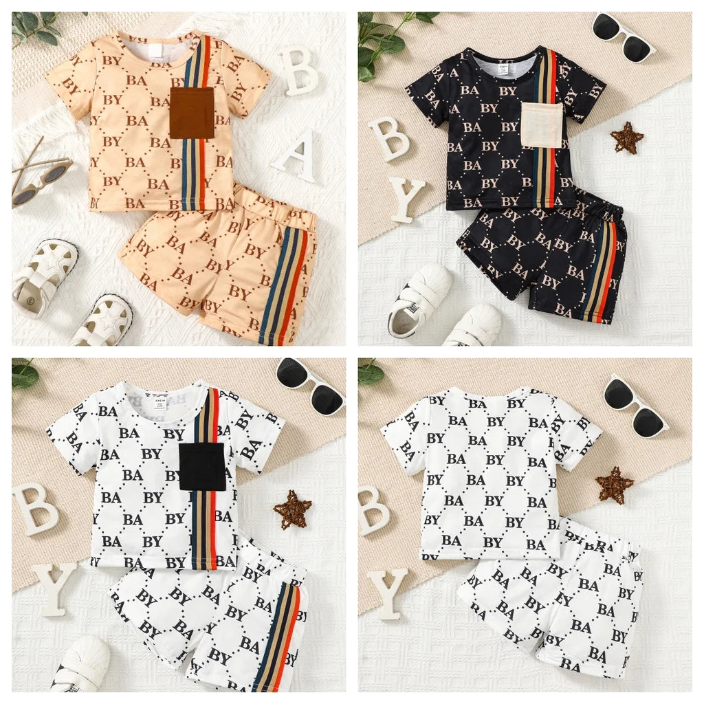 Toddler Boy Short Sleeve Outfit Set - T-shirt & Shorts