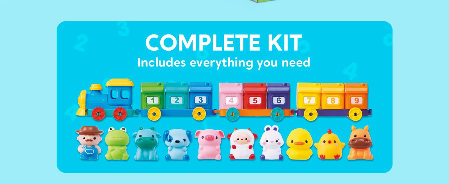 JOYFY Learning Farm Train Counting Matching & Sorting Montessori