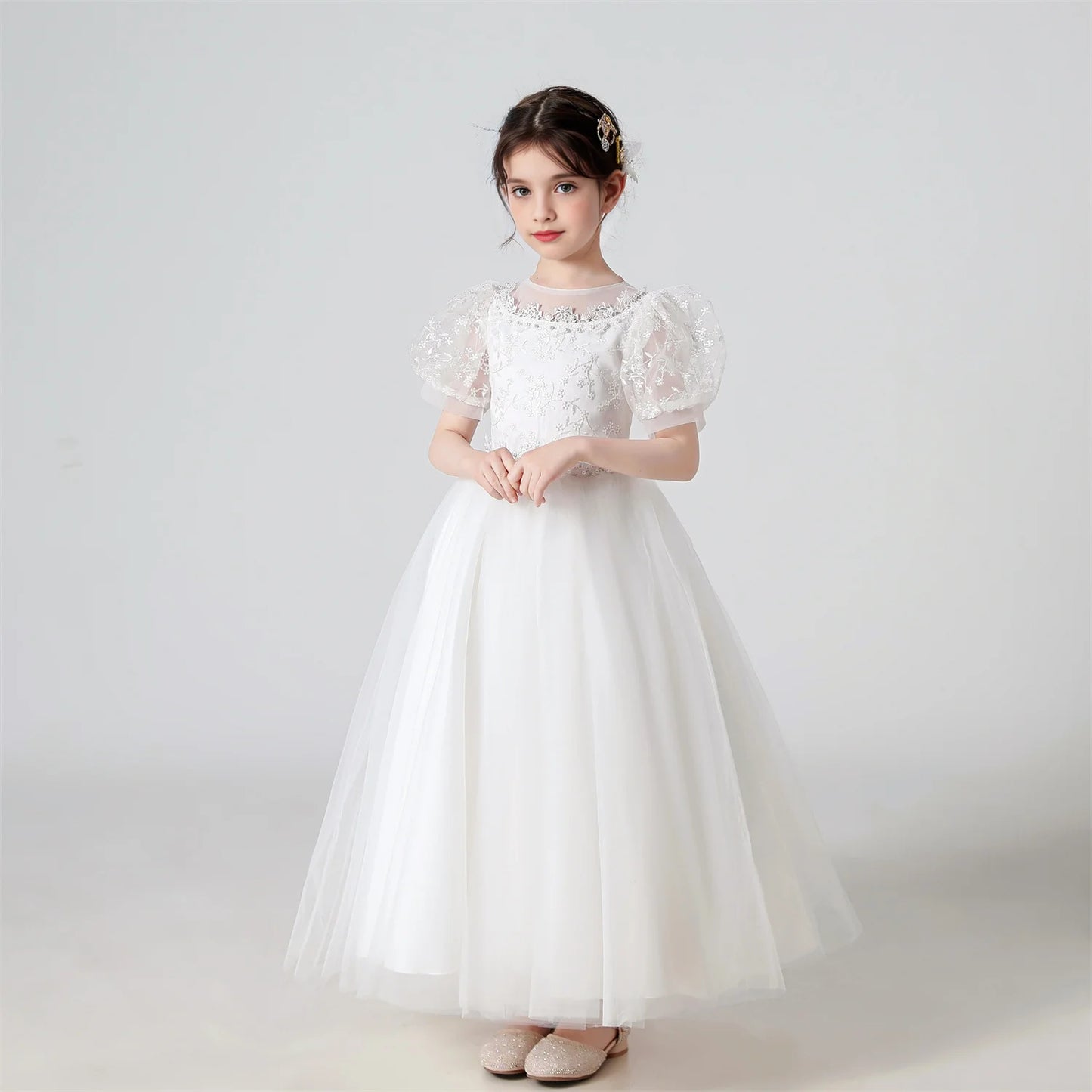 Baby Girls Party Dresses Elegant Kids Wedding Prom Gown Flower