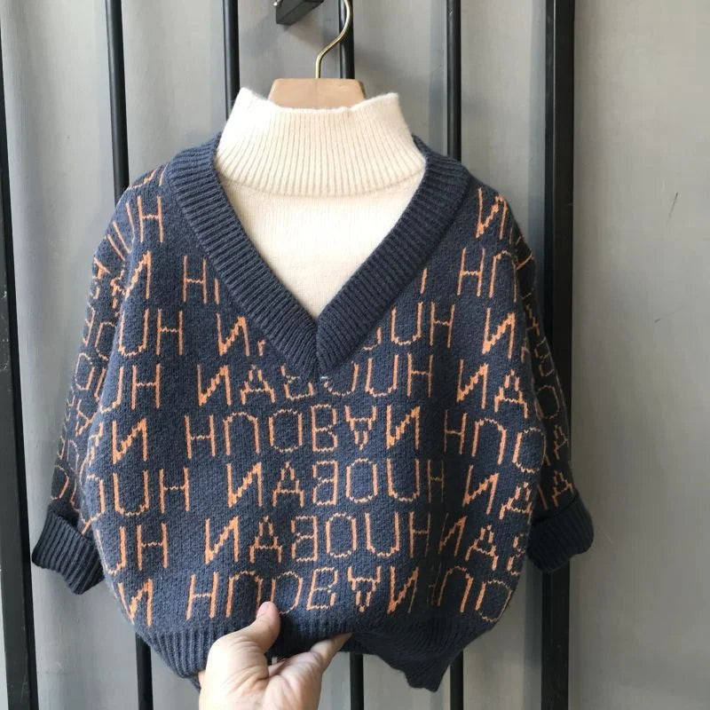 Junior Thicken Autumn Winter Pullover Sweater - GuGuTon baby store - Baby Fashion - Toddlers Outfits - Babies Outfits - Toddler Clothes - Kids Clothing - Newborn Clothes - Newborn Wear - Kids Wear - Trending Clothes - Trending Outfits - Fall Fashion - Winter Fashion - Girls Clothes - Boys Clothes - Babies Wear - Kids Accessories - KidsWear - Summer Clothes - Summer Fashion - Summer Trend - Falls Sweaters - Tops - Bottom - Jeans - Blouse - Dresses - Newborn Dresses - Toys