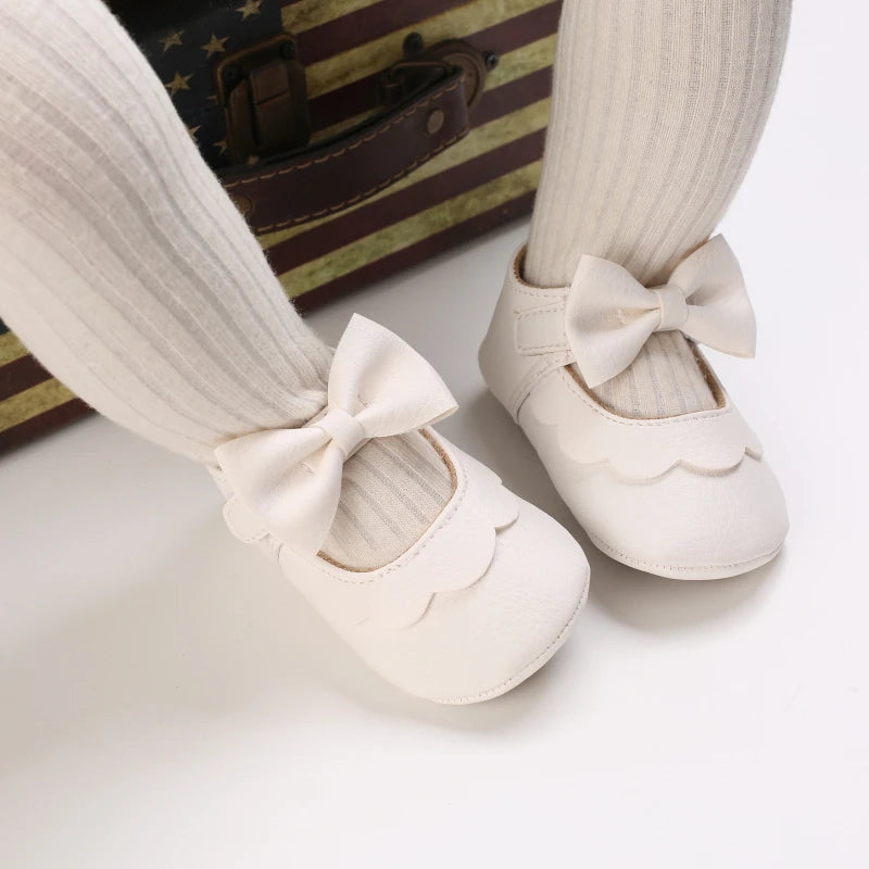 White Shoes for Baby Girl 0-18M Girl Soft Sole Princess Shoes Formal Wedding Birthday Party Toddler
