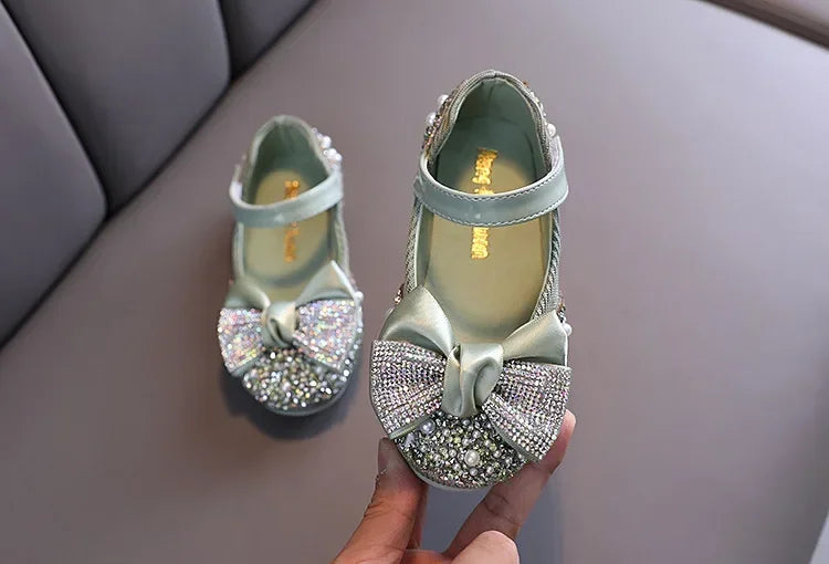 Sandals Toddler Girl Childrens Shoes Pearl Rhinestones Shining Kids Shoes