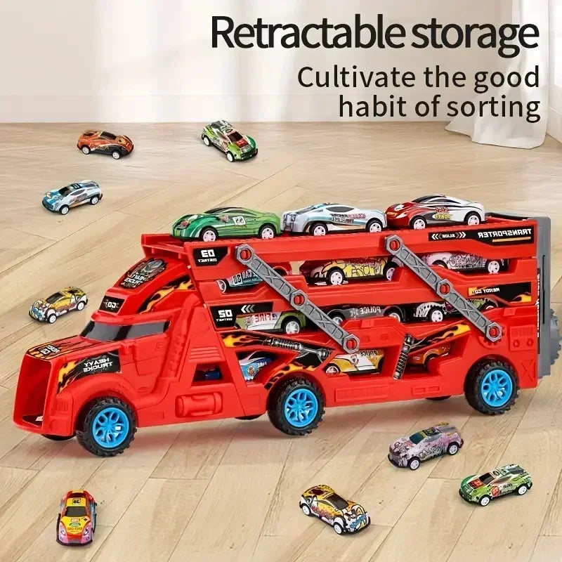 Large Kid Truck Deformation Transporter Car Toys Models