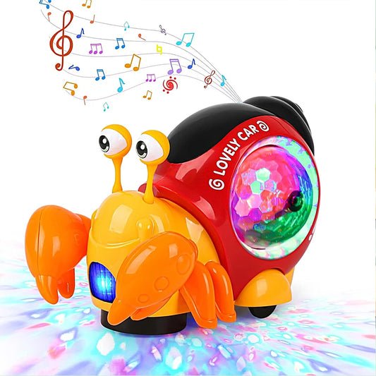 Luminous Snail Toy,Baby Electric Snail Toy, Musical Crawling Toys