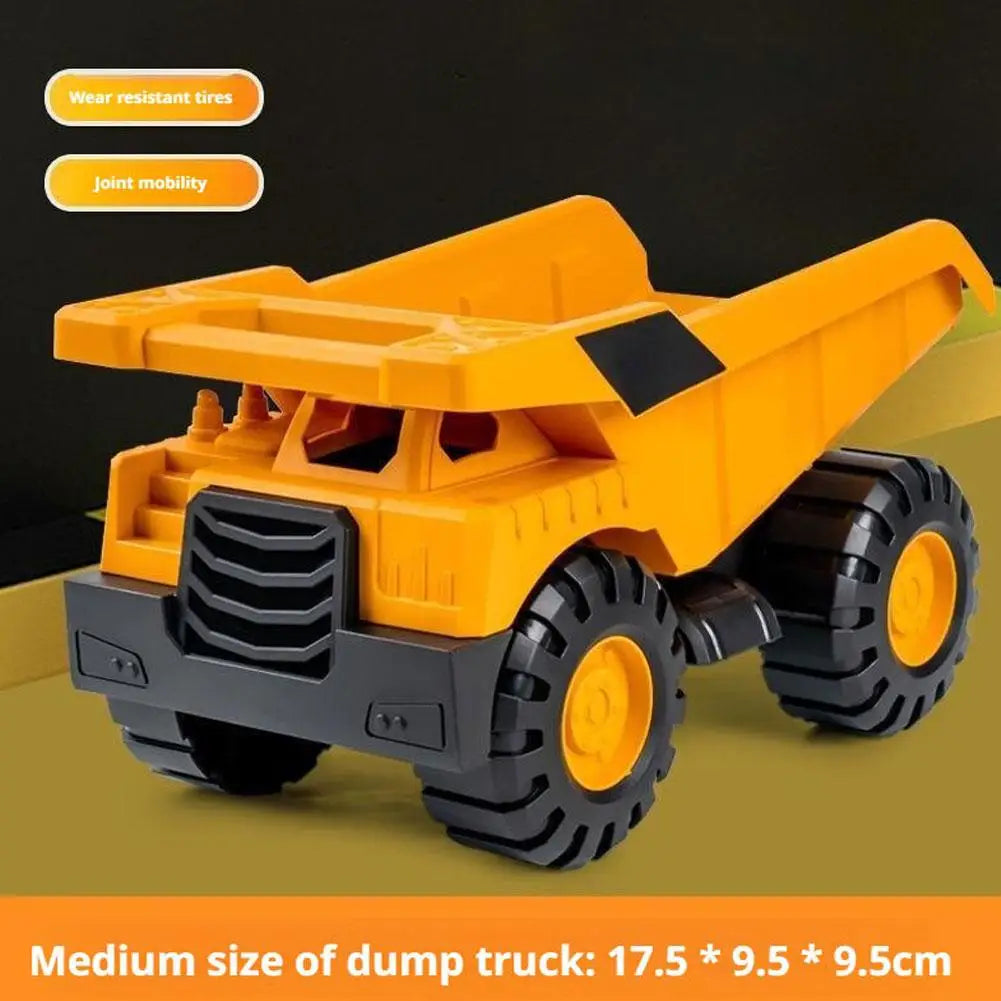 Big Inertia Engineering Toy Truck for Kids Thickened Drop-Resistant Beach Excavator Shovels