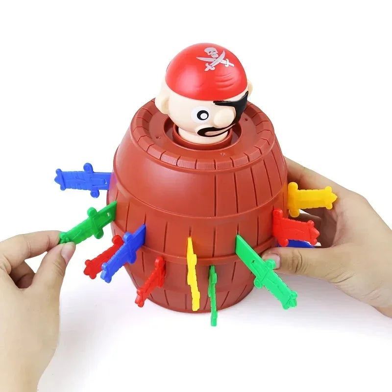 Funny Pirate Barrel Toy Sword Stab Jumping Pirate Game Board Children Halloween Toys Parent-child Interactive Toys for Kids Boys