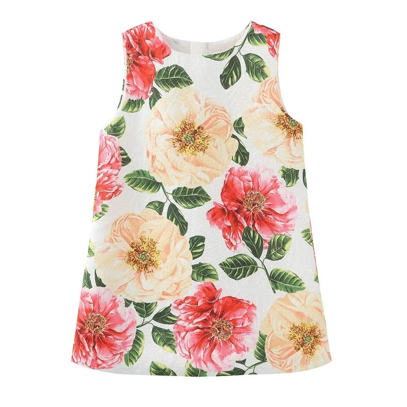 Kids Party Dresses For Girls Printed Evening Princess Girls Dresses