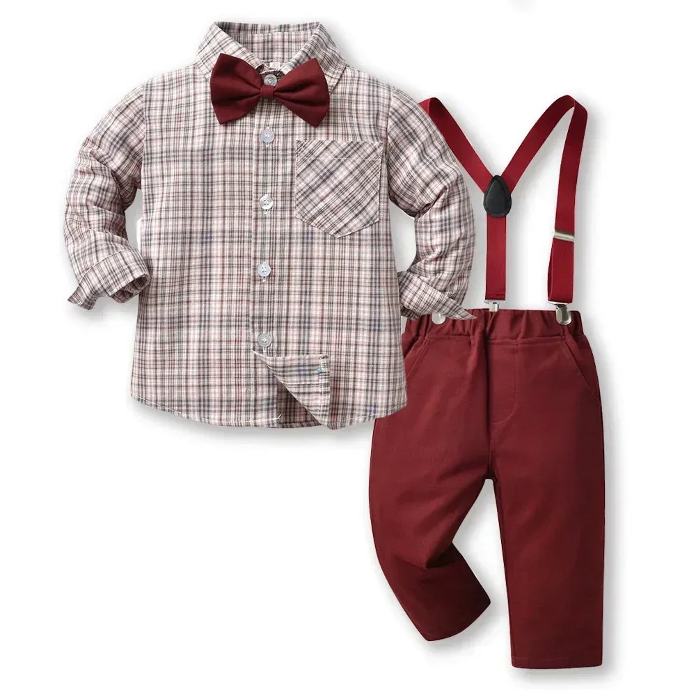 Autumn Cotton Long Sleeve Pants Set for Boys