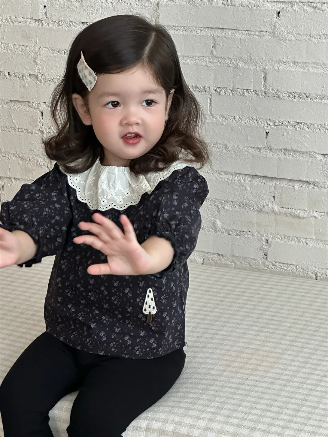 Floral Cotton Princess Top for Girls - Amalia Collection