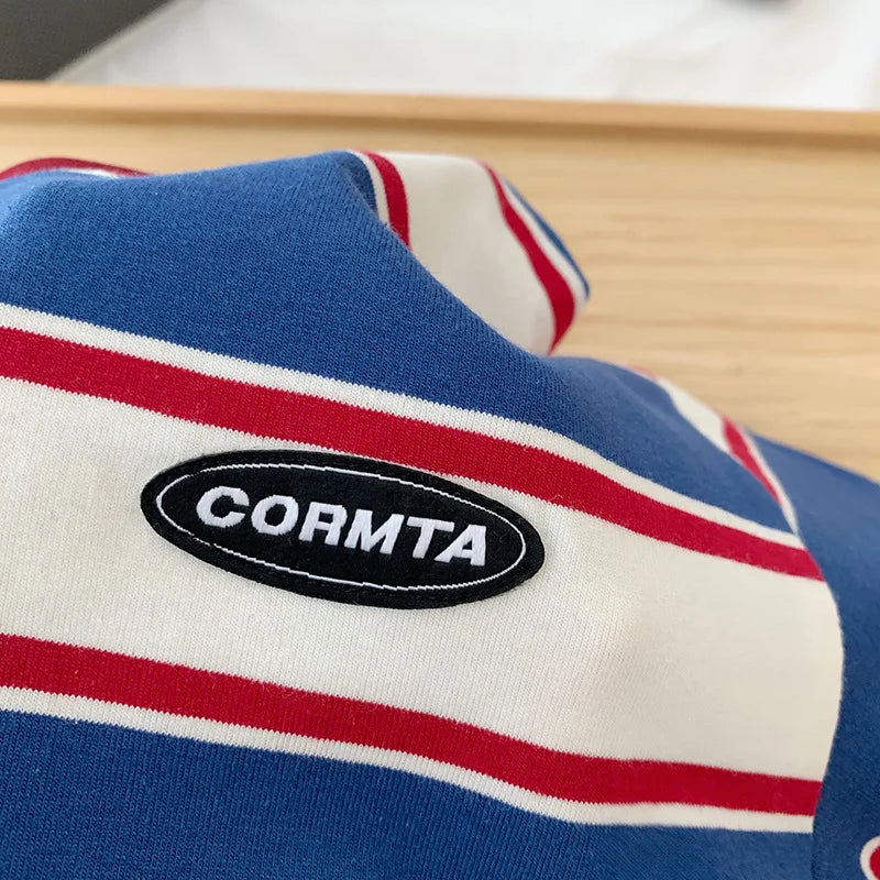 Luke Stripe Cotton Long Sleeves Tees - GuGuTon baby store - Baby Fashion - Toddlers Outfits - Babies Outfits - Toddler Clothes - Kids Clothing - Newborn Clothes - Newborn Wear - Kids Wear - Trending Clothes - Trending Outfits - Fall Fashion - Winter Fashion - Girls Clothes - Boys Clothes - Babies Wear - Kids Accessories - KidsWear - Summer Clothes - Summer Fashion - Summer Trend - Falls Sweaters - Tops - Bottom - Jeans - Blouse - Dresses - Newborn Dresses - Toys