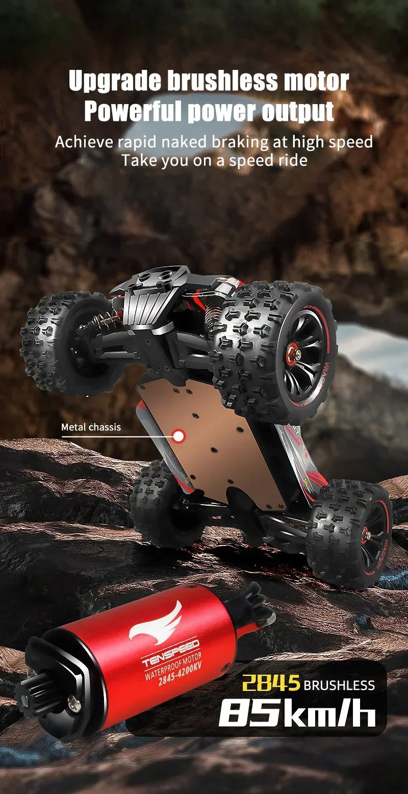 Professional Racing Car 85 Km/h 4WD Brushless Remote Control