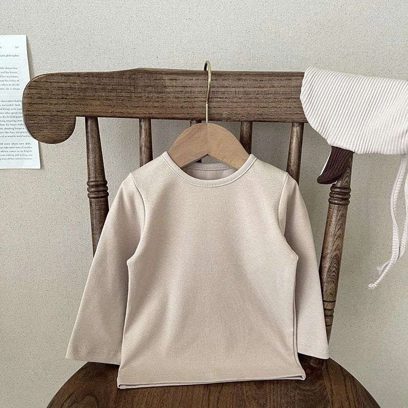 Raily Crewneck Long Sleeve Solid Casual Tops