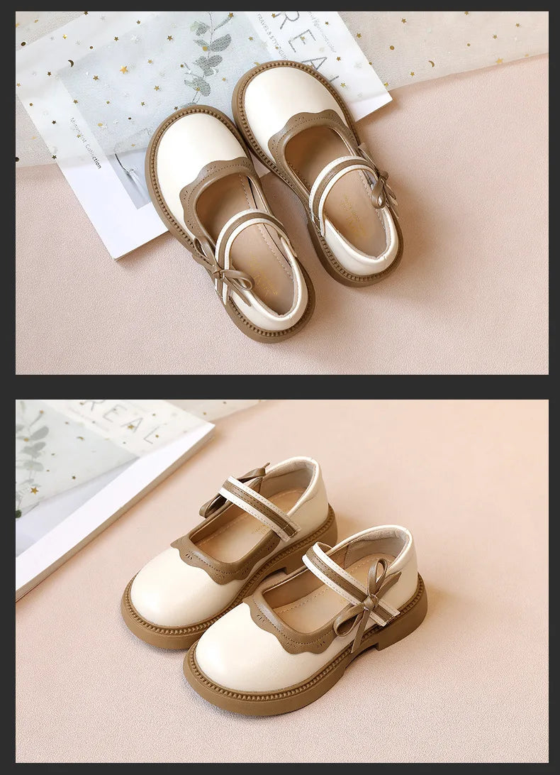 Girls' Princess Shoes 2025 Spring and Autumn New Style Girls' Little Leather Shoes Autumn Style Baby Fashion Single Shoes