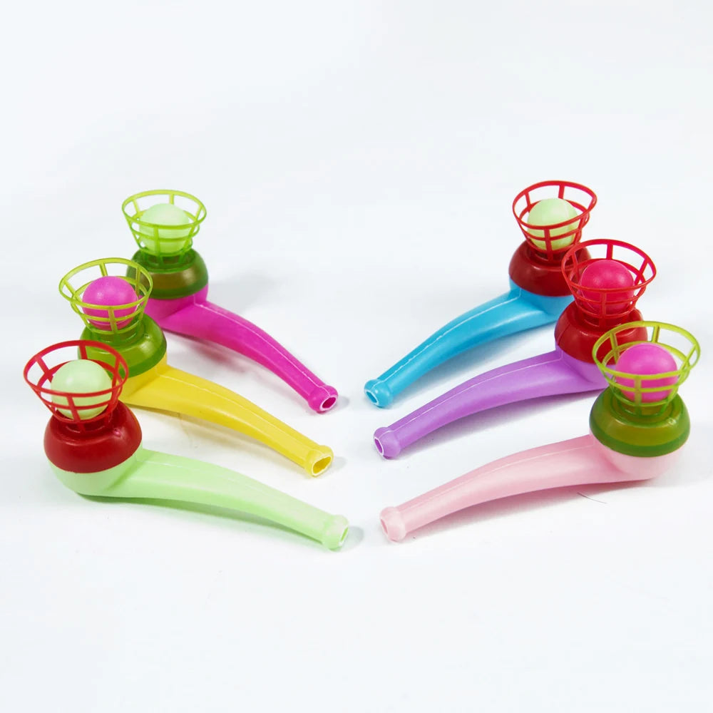 3pcs Plastic Pipe Blowing Ball Toys Outdoor Games Balance Training Toys Learning Toys