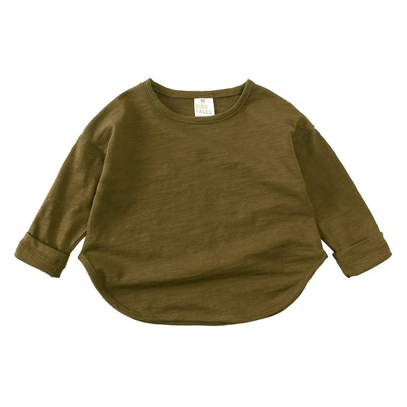 Alfredo Boy O-neck Solid Casual Long Sleeves Tees - GuGuTon baby store - Baby Fashion - Toddlers Outfits - Babies Outfits - Toddler Clothes - Kids Clothing - Newborn Clothes - Newborn Wear - Kids Wear - Trending Clothes - Trending Outfits - Fall Fashion - Winter Fashion - Girls Clothes - Boys Clothes - Babies Wear - Kids Accessories - KidsWear - Summer Clothes - Summer Fashion - Summer Trend - Falls Sweaters - Tops - Bottom - Jeans - Blouse - Dresses - Newborn Dresses - Toys