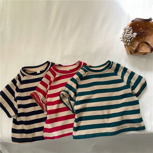 Leo Striped Cotton Short Sleeve Tees